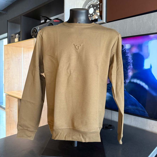 CUPRA Felpa con logo in rilievo Marrone Tobacco