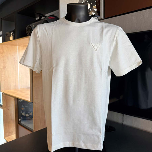 T-Shirt logo in rilievo Bianca