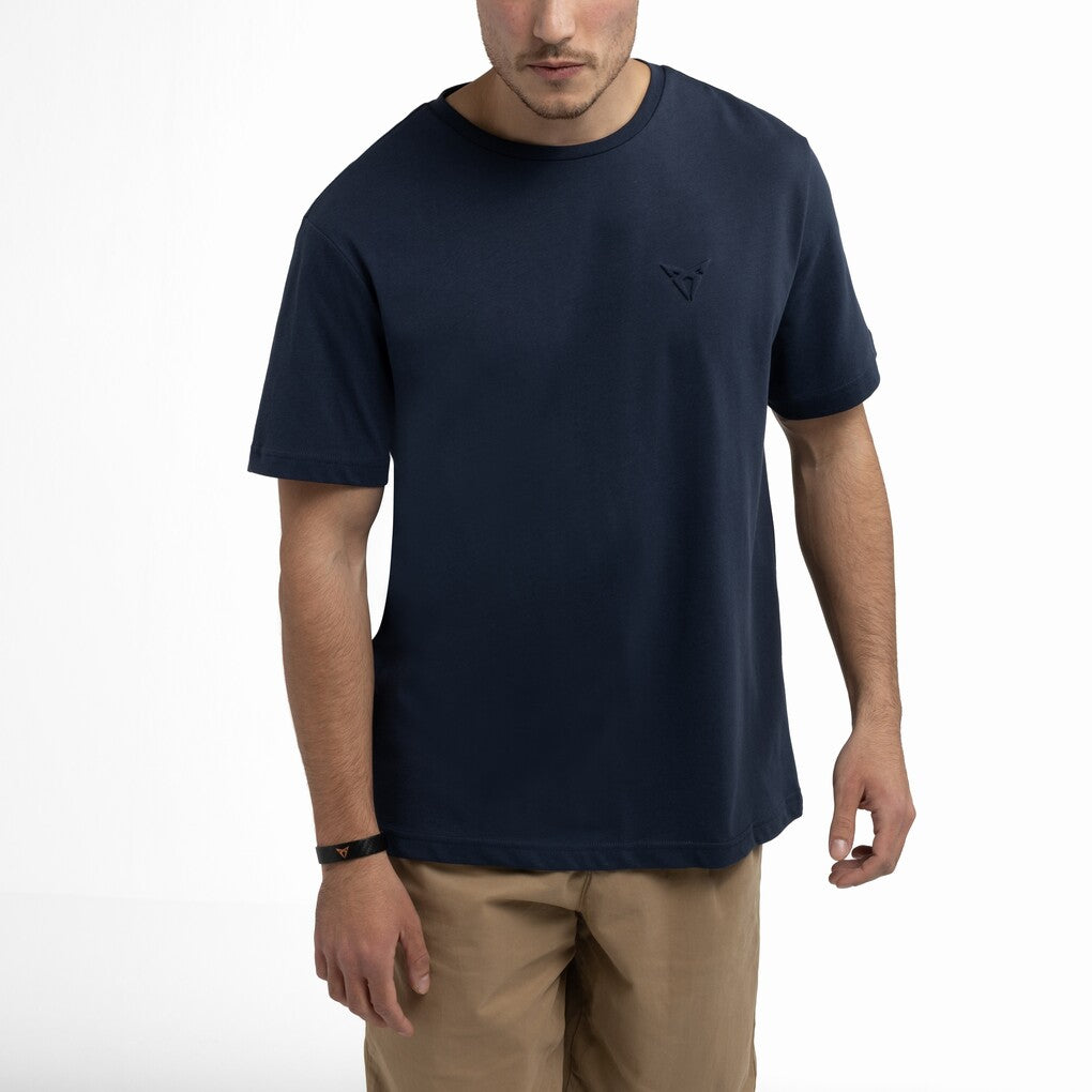 T-Shirt con logo in rilievo Blu Moonslate