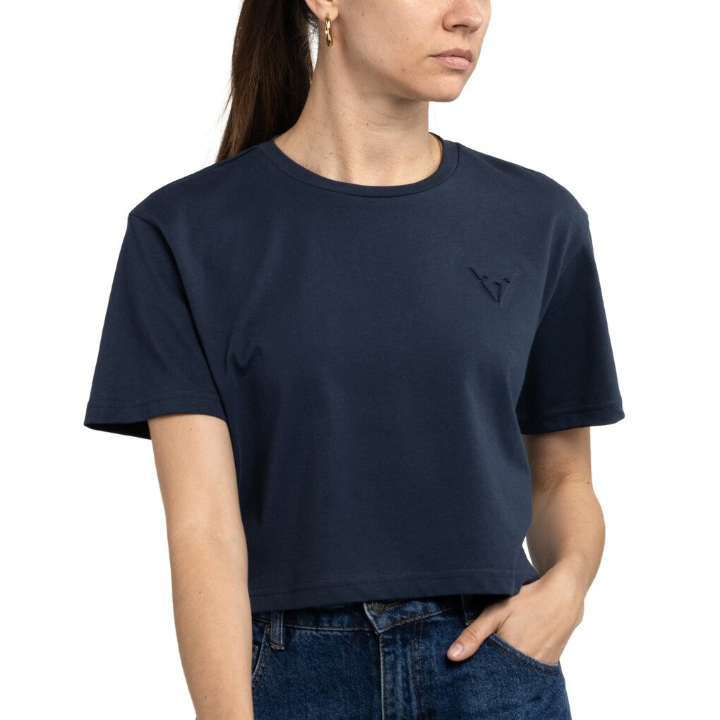 T-Shirt con logo in rilievo Blu Moonslate