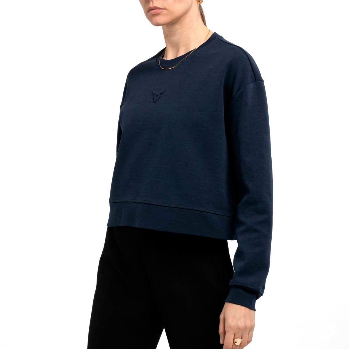 CUPRA Felpa con logo in rilievo Blu Moonslate