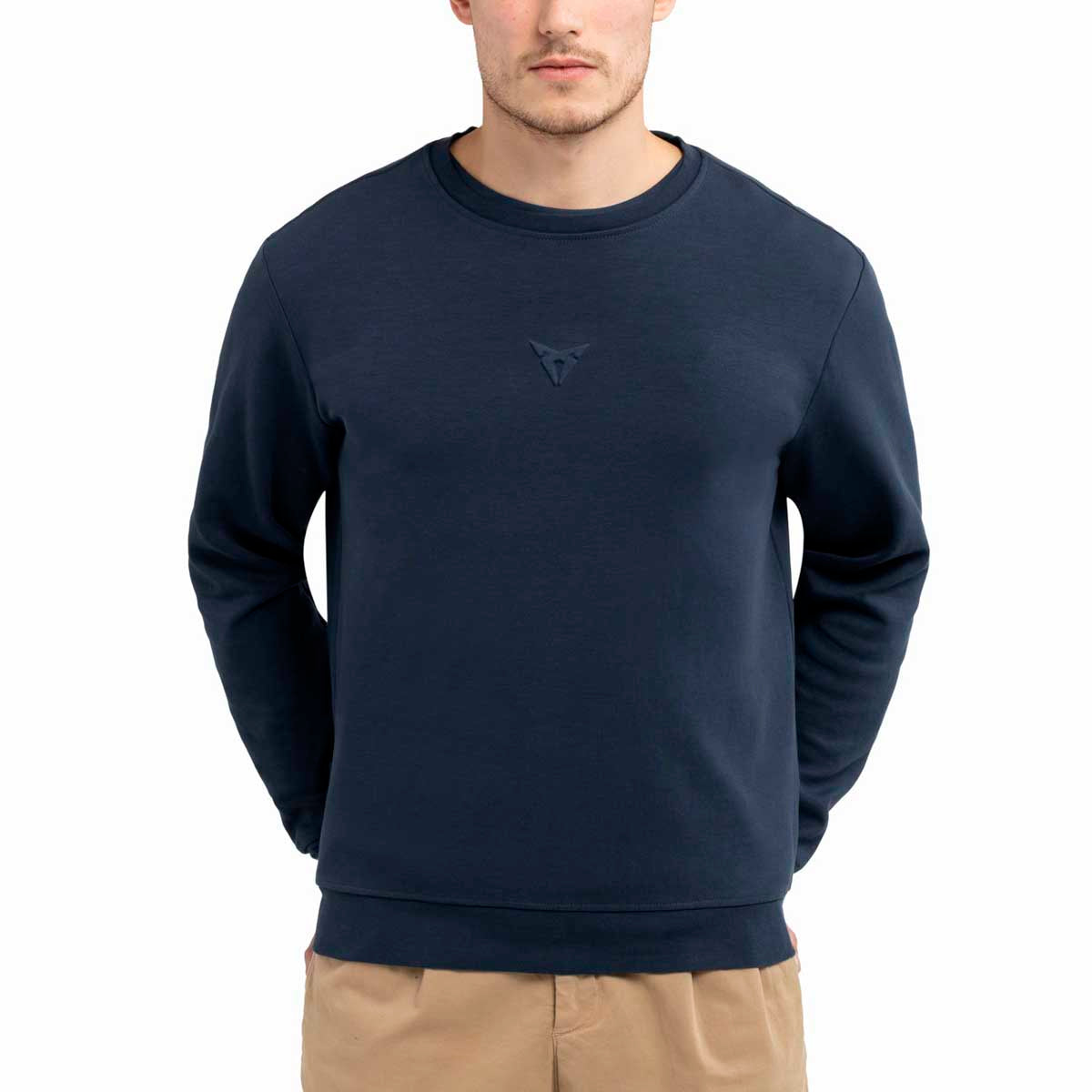 CUPRA Felpa con logo in rilievo Blu Moonslate