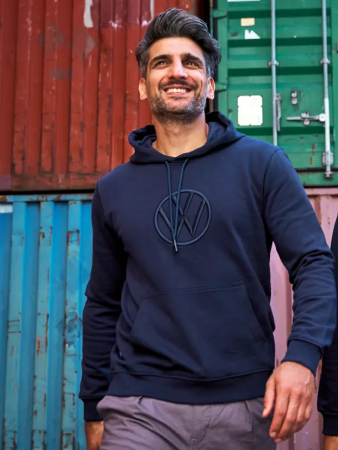 Felpa bianca con cappuccio - Collezione Volkswagen